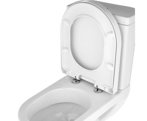 Унитаз-компакт W103 GESSO горизонтальный выпуск, 2 уровневая арматура, крышка дюропласт